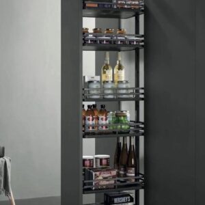 Pullout grey pantry unit 6 step