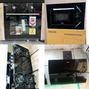 complete set kitchen appliances - Oven, microwave, heat extractor and burner