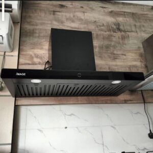 90cm T shape heat extractor with hand wave sensor and charcoal filter