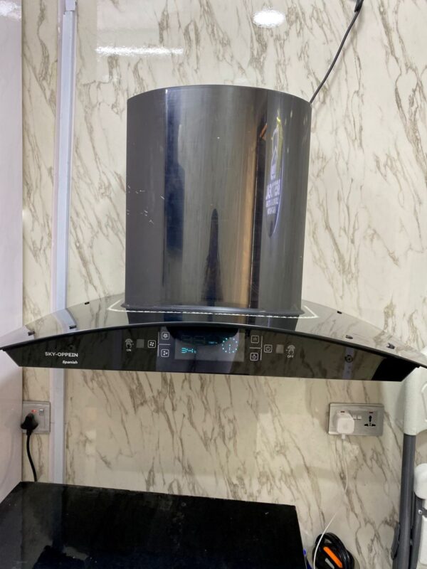 Digital heat extractor with led display and hand wave sensor