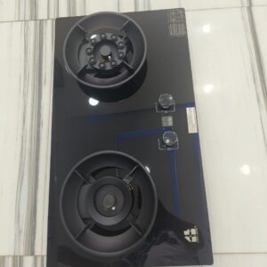 Inbuilt 2 burner with timer and moveable pot sitter